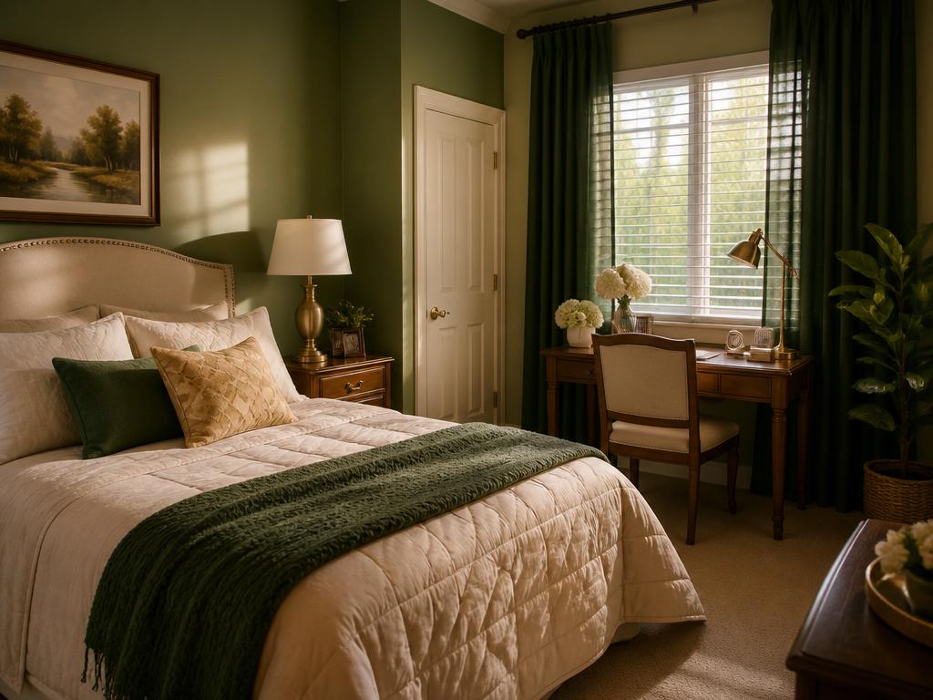 A furnished private bedroom in a H.O.P.E. shared home
